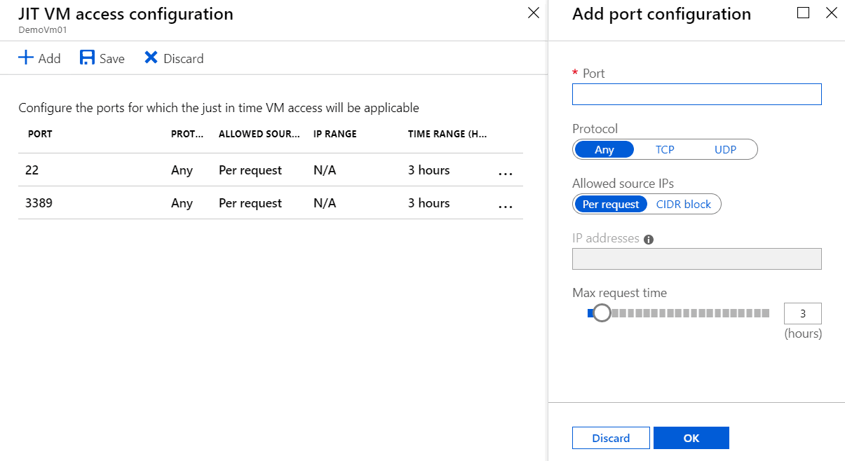 Azure Just In Time VM Access