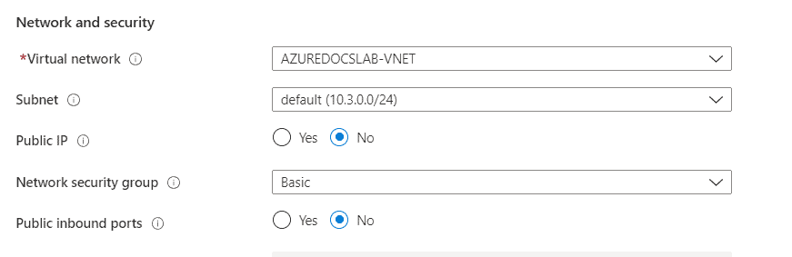 Azure WVD Network Settings